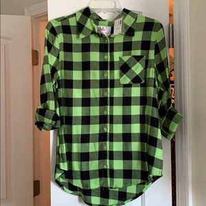 Justice plaid shirt
